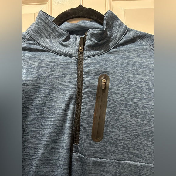 🛍️PGA Tour Golf Stretch Pullover Light Blue Motionflux 360 Quarter Zip Jacket - Picture 5 of 5